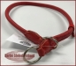 Preview: Zughalsband Leder 10mm/49-65cm rot